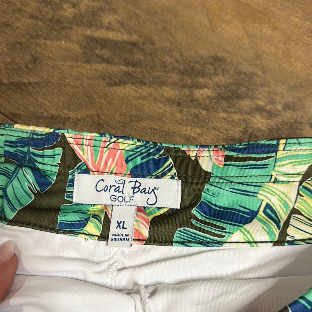 CORAL BAY GOLF UPF 50 Tropical Print Skirt Skort, Size XL, NWT - Picture 3 of 6